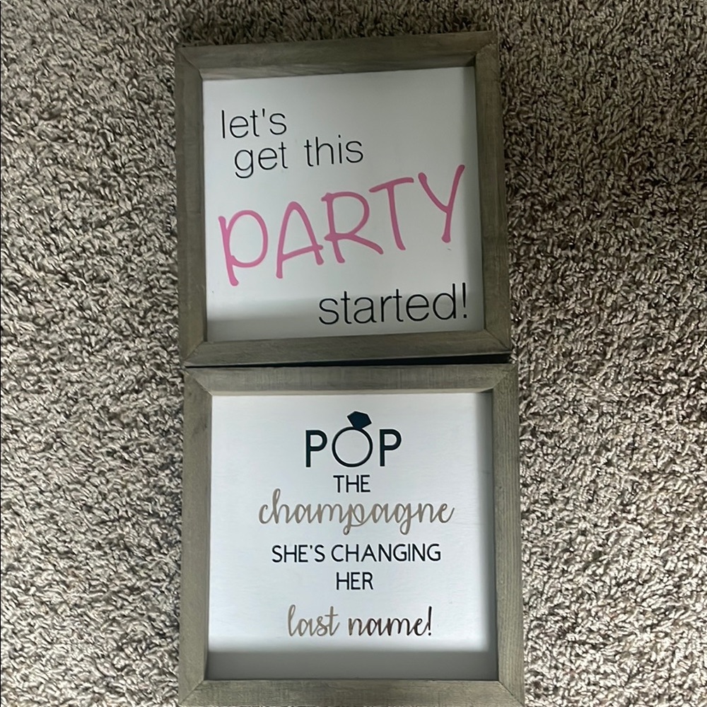 Party and Champagne Wall Art Set